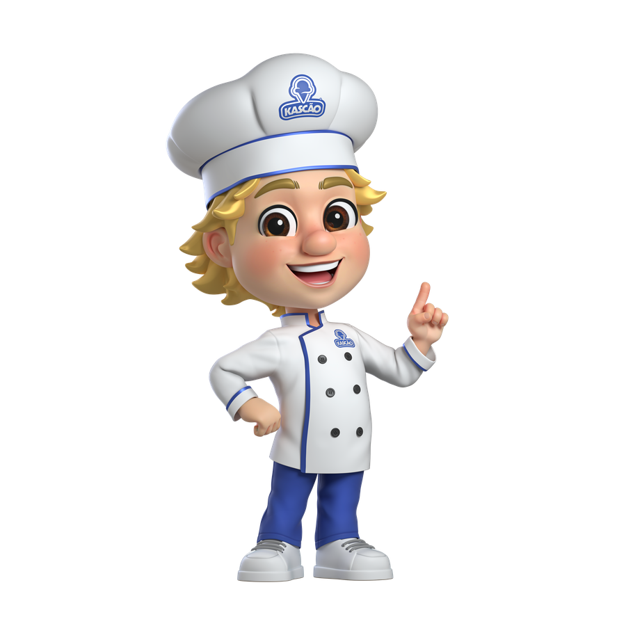 Mascote Chef apontando